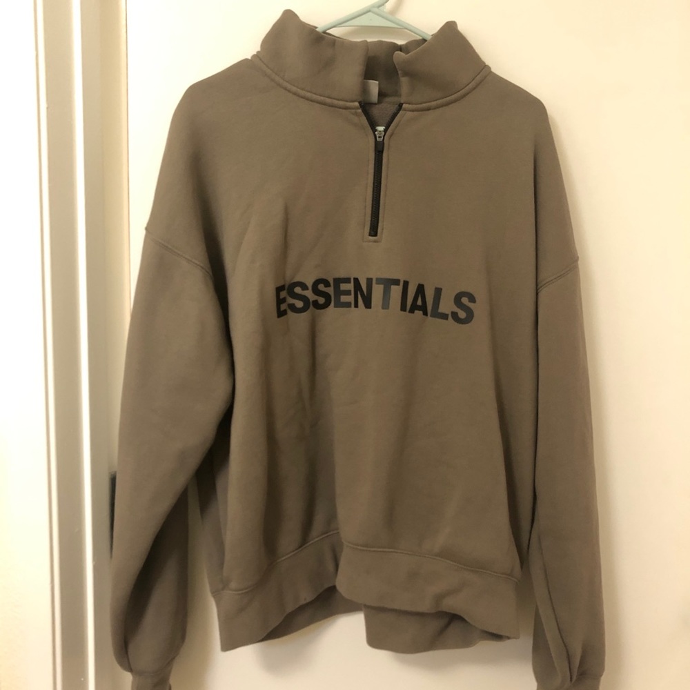 Essential zipper crewneck
